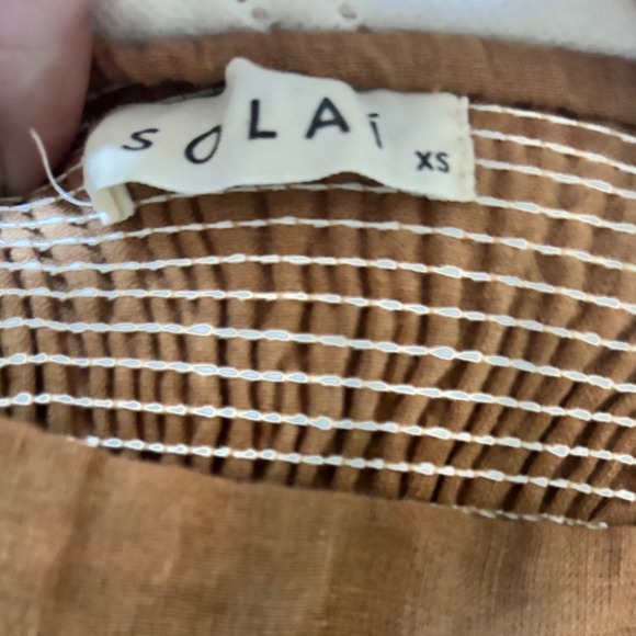 Solia The Label French Riviera Linen Dress in Toffee Size XS - Picture 8 of 15